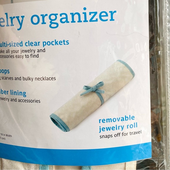 Real Simple Jewelry Accessories Organizer Hanging 70 Pockets Removable 18x38 in - Picture 7 of 8